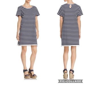 Beachlunchlounge Blue Striped Nautical T-Shirt Dress Size S
